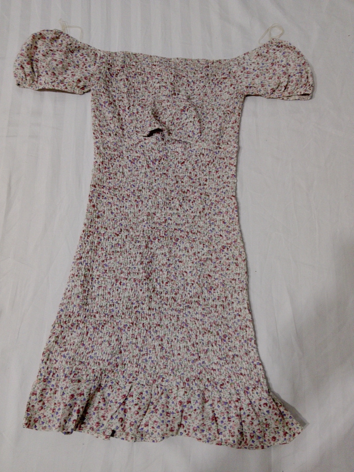 Off-the-shoulder Floral Dress