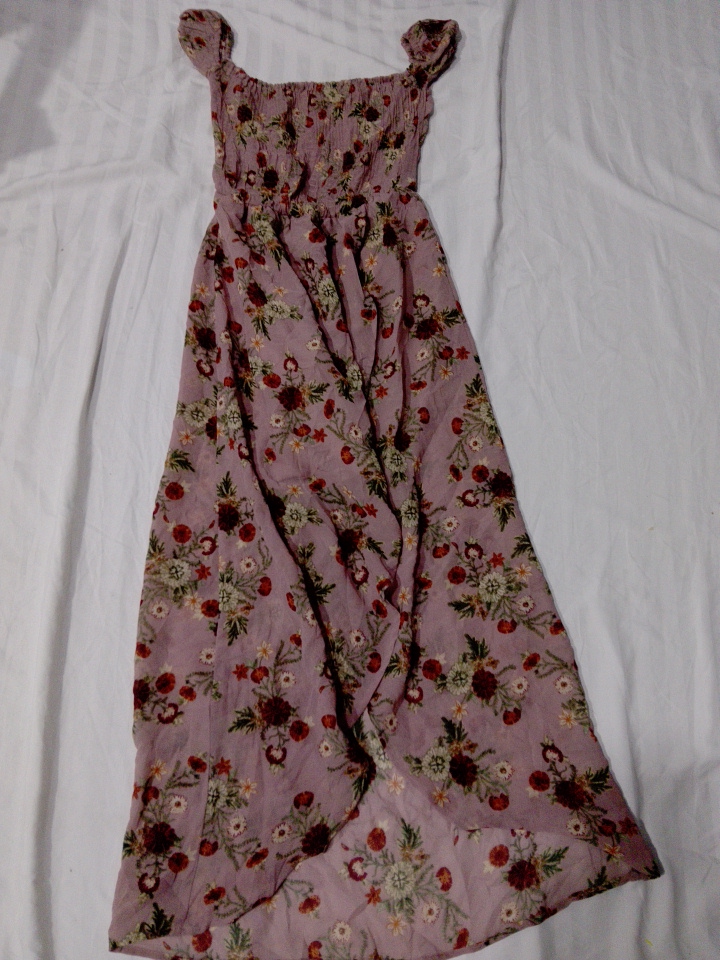 Rosenblüten Maxi Kleid