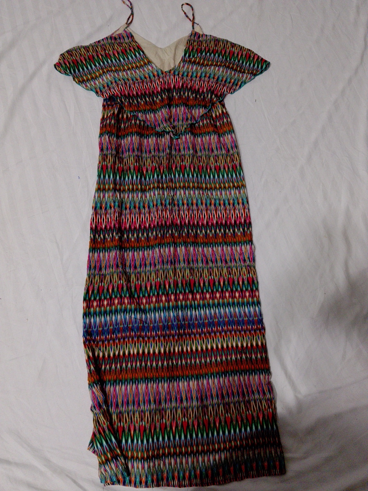 Abito a righe multicolori