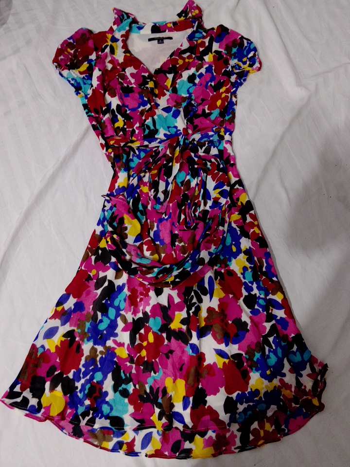 Abito floreale multicolore