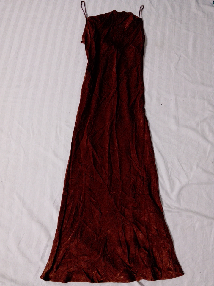 Robe Maxi en Velours Bourgogne