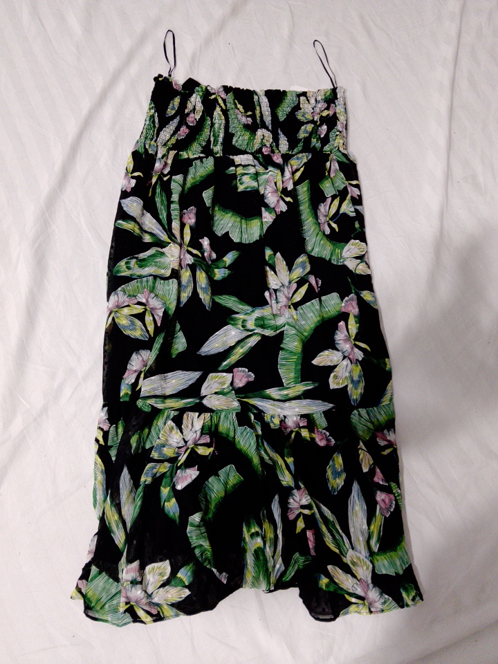 Gonna midi floreale tropicale