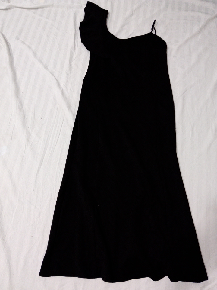 One-Shoulder Black Dress