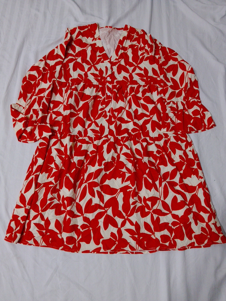 Red Floral Blouse