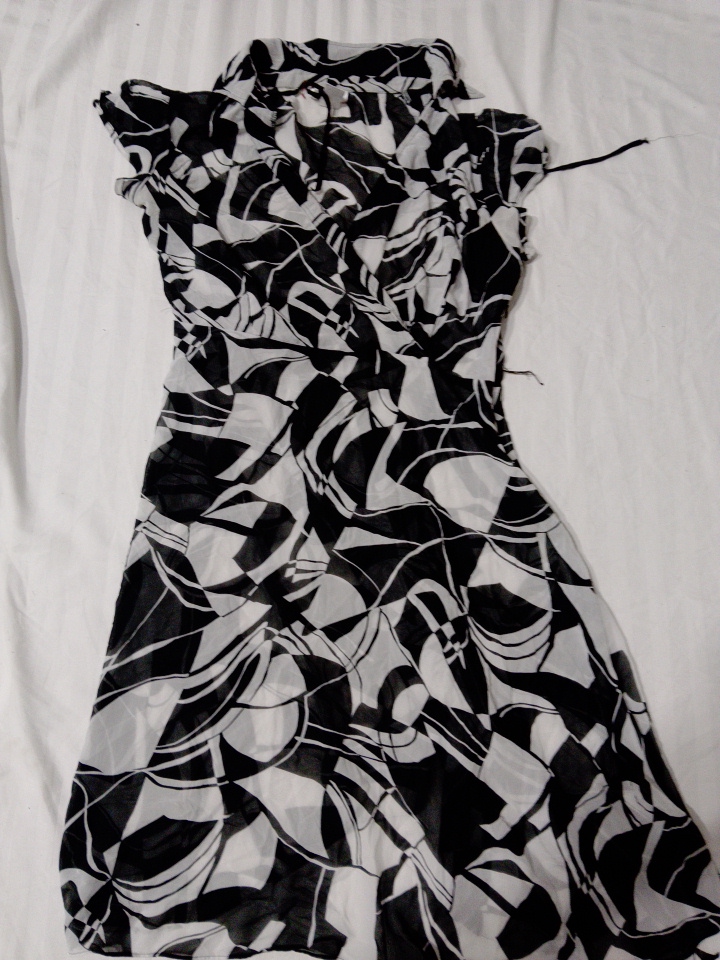 Black and White Abstract Pattern Dress