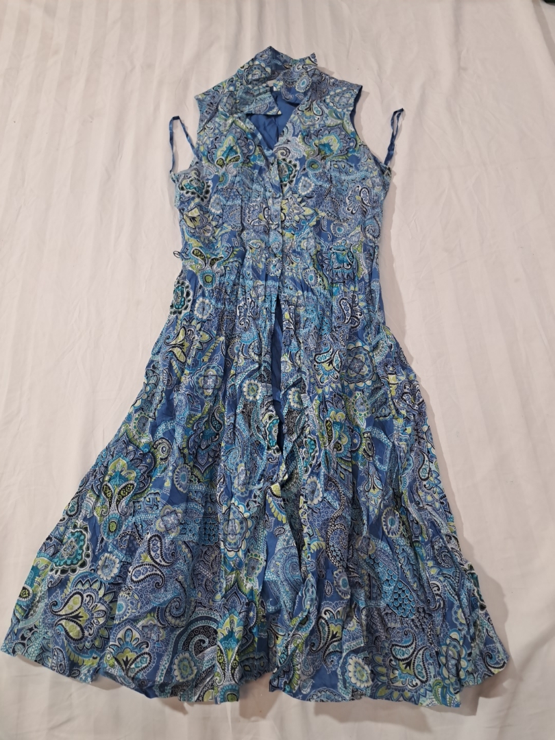 Charter Club Blue Paisley Midi Dress