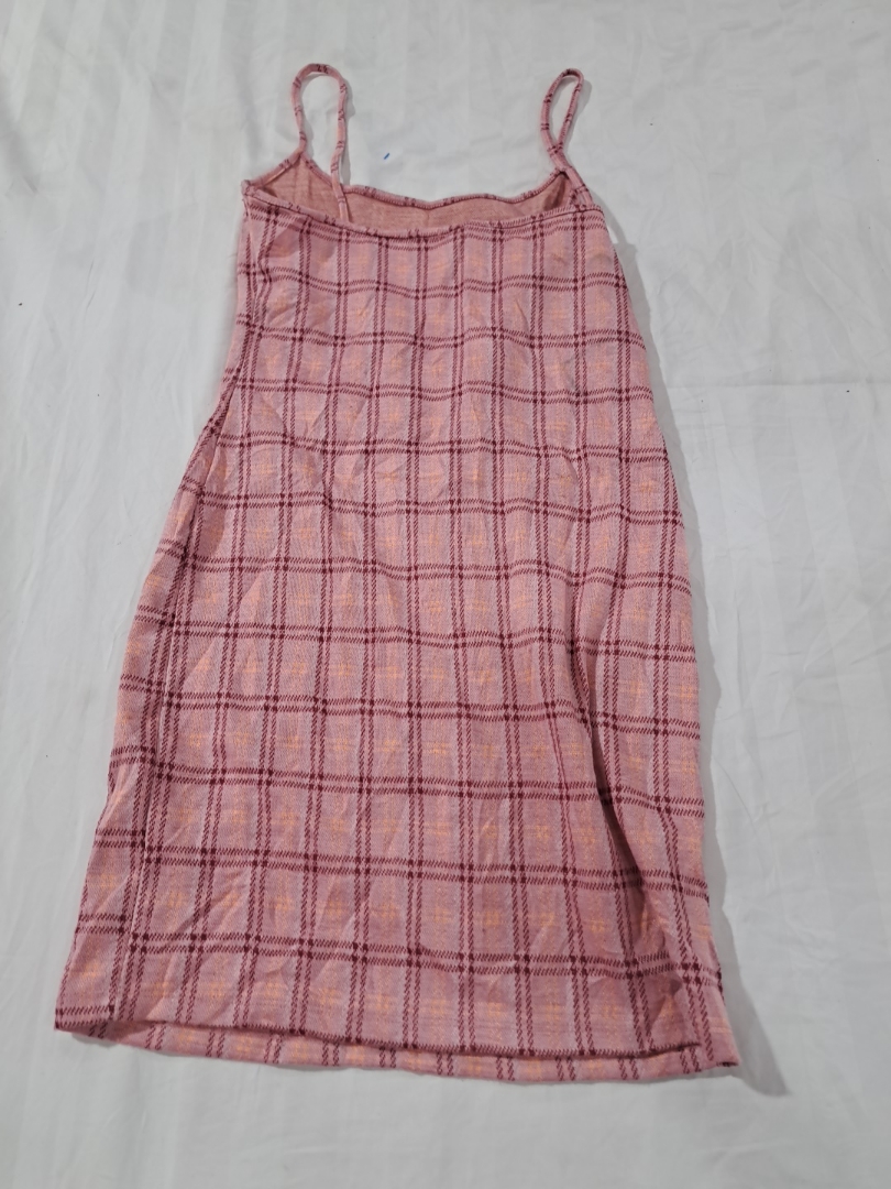 Pink Plaid Cami Dress