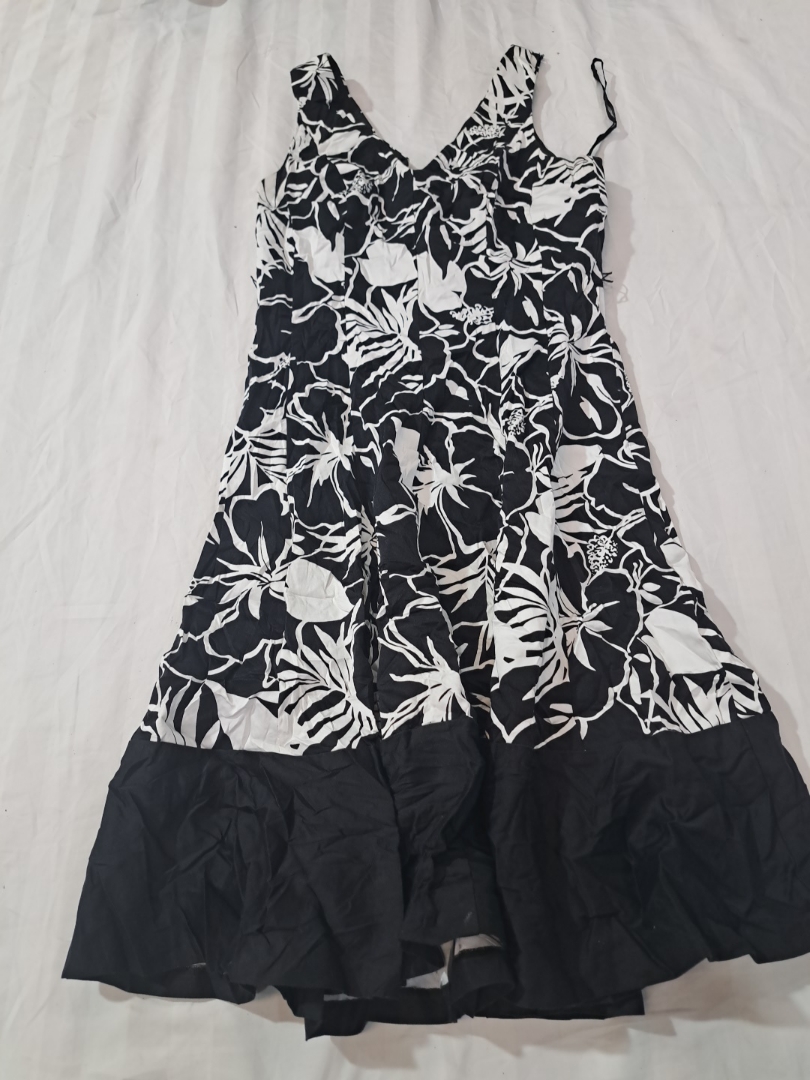Black and White Floral Dress