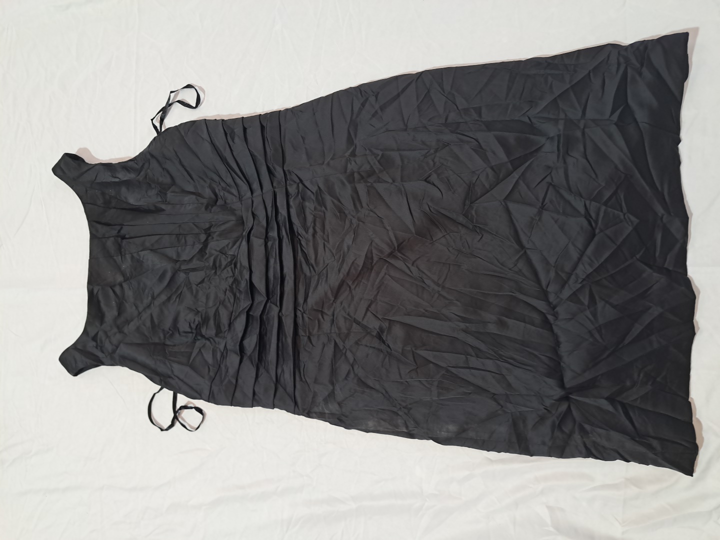 Black Ruched Midi Dress