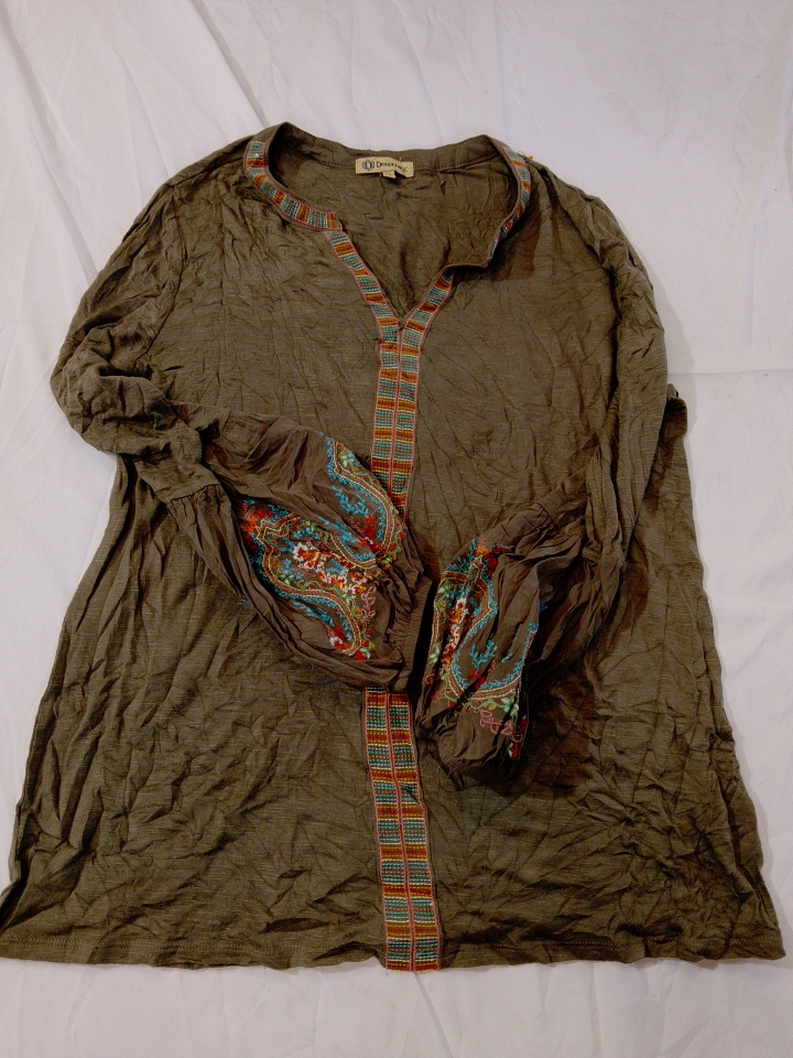 Long Sleeve Embroidered Top