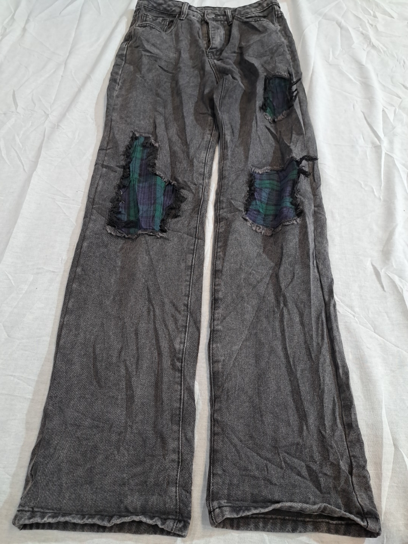 Distressed Gray Jeans