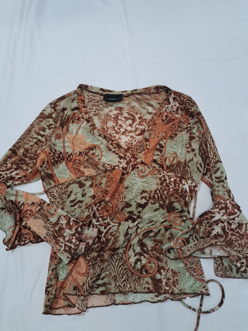 Brown Paisley Top