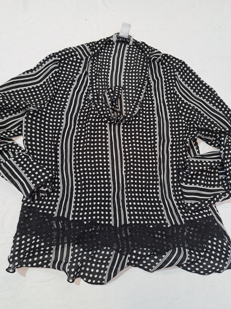 Black and White Polka Dot Blouse