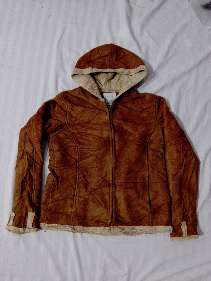 Giacca in suede marrone