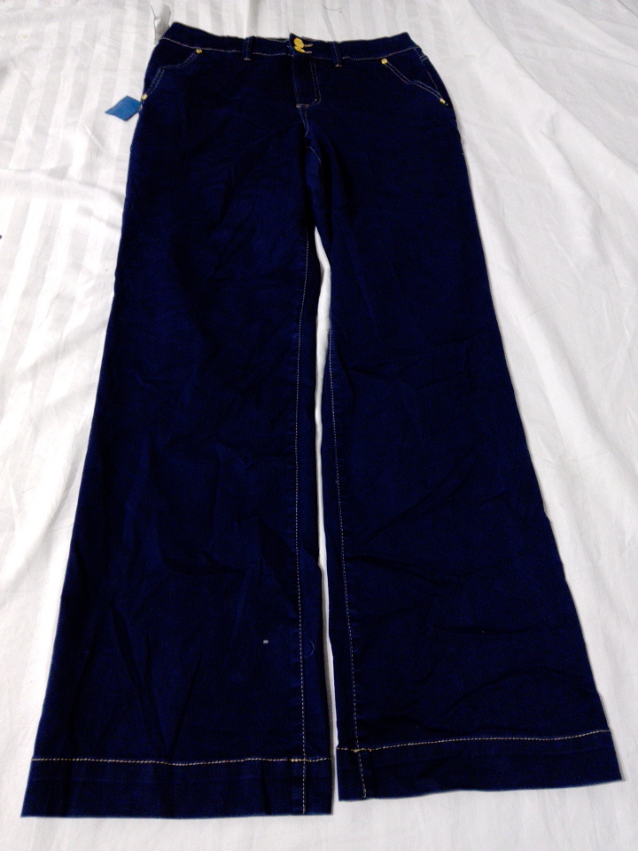 Jeans a gamba larga blu scuro