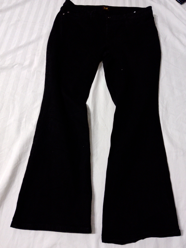 Jeans a gamba flare neri