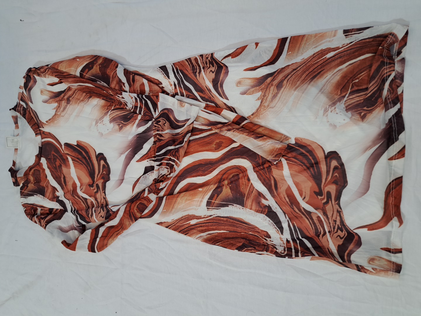 Vestido Estampado de Mármore