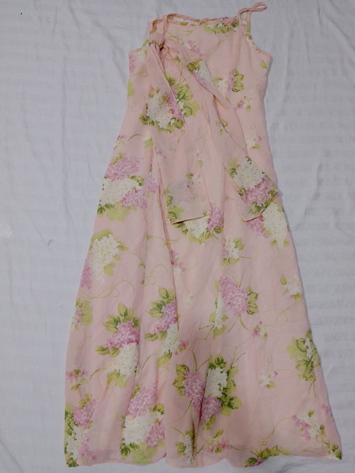 Robe maxi florale rose