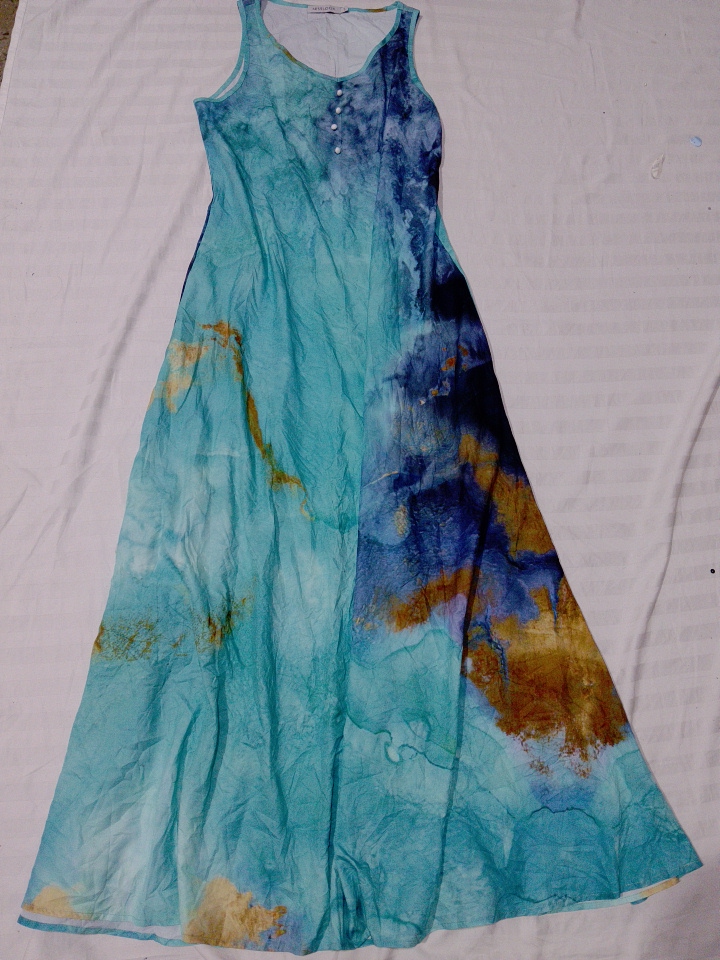Maxi Dress tinto a mano