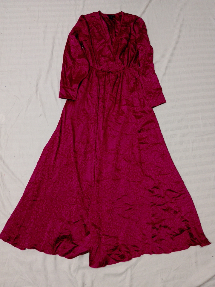 Robe maxi à manches longues