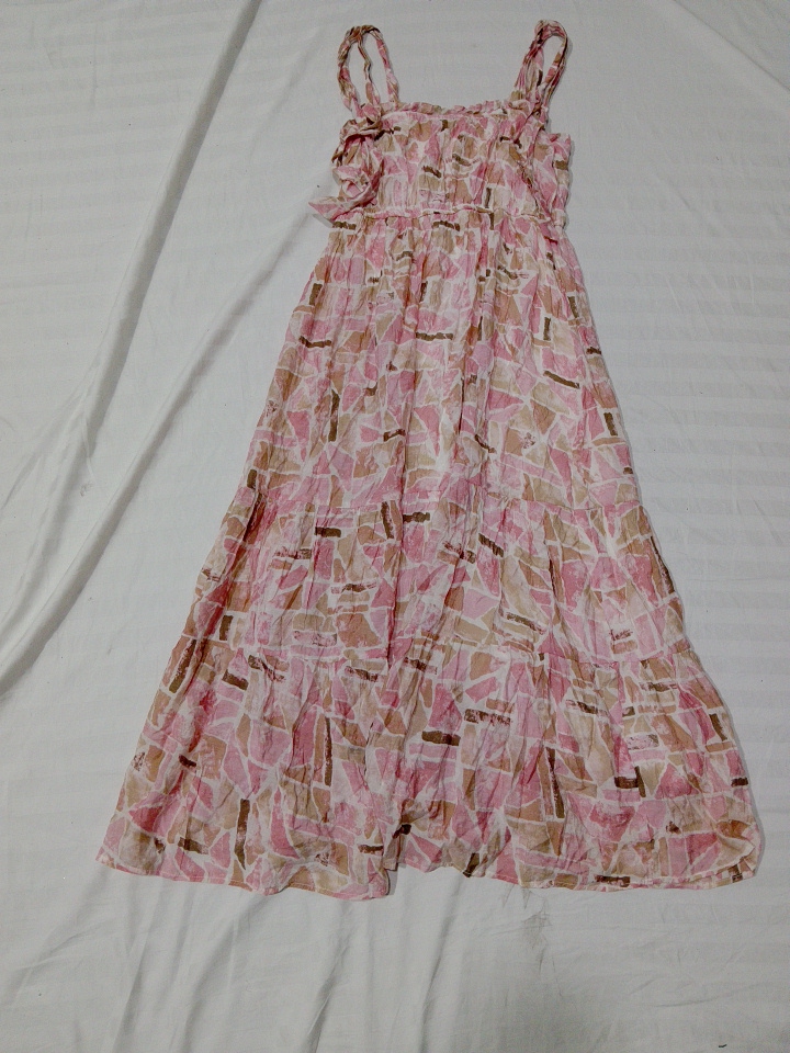 Pink Abstract Pattern Dress