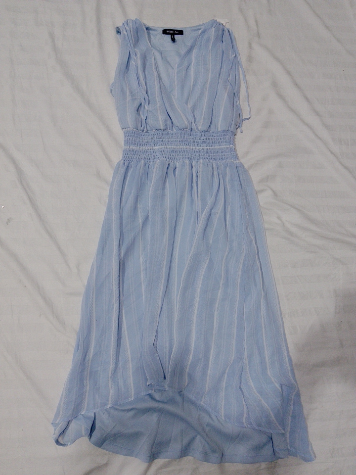 「レディース サマー ストライプ マキシドレス」