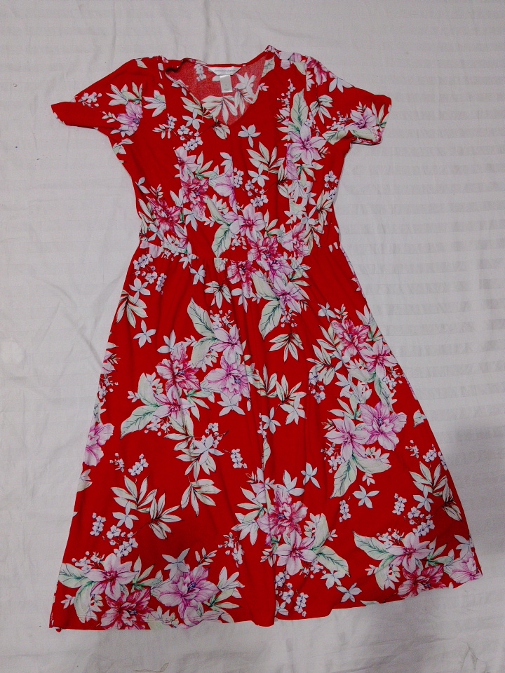 Damen Blumen Kleid