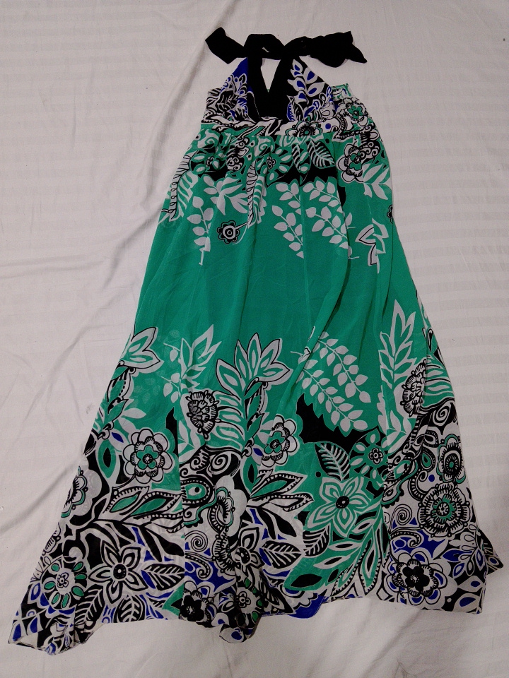 Halter Neck Floral Maxi Kleid