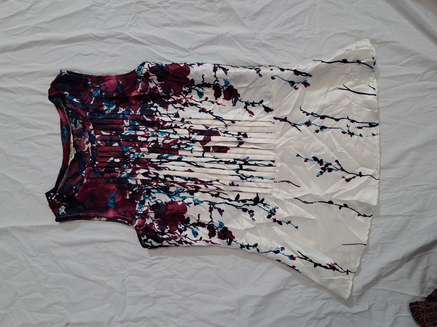 Top Plissettato Floreale