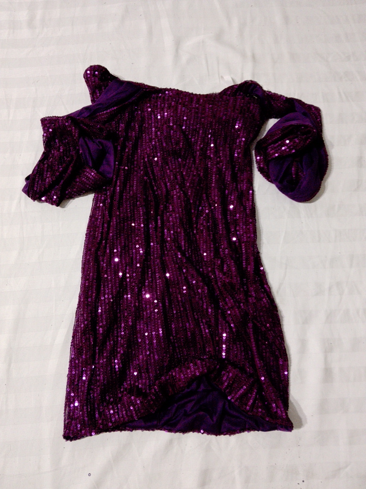 Sequined Purple Dress