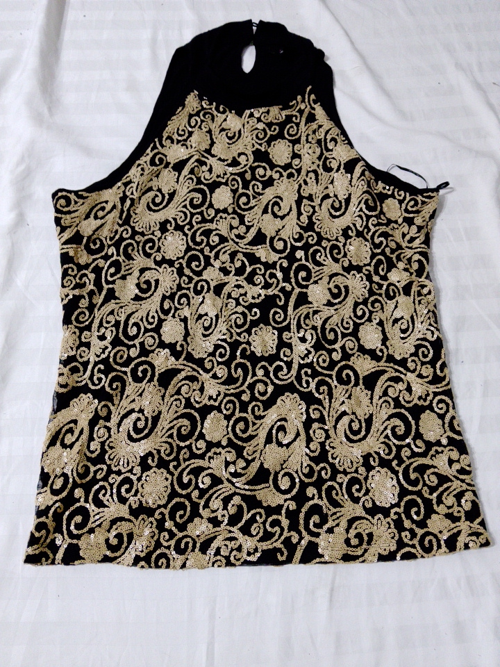 Top in velluto impreziosito