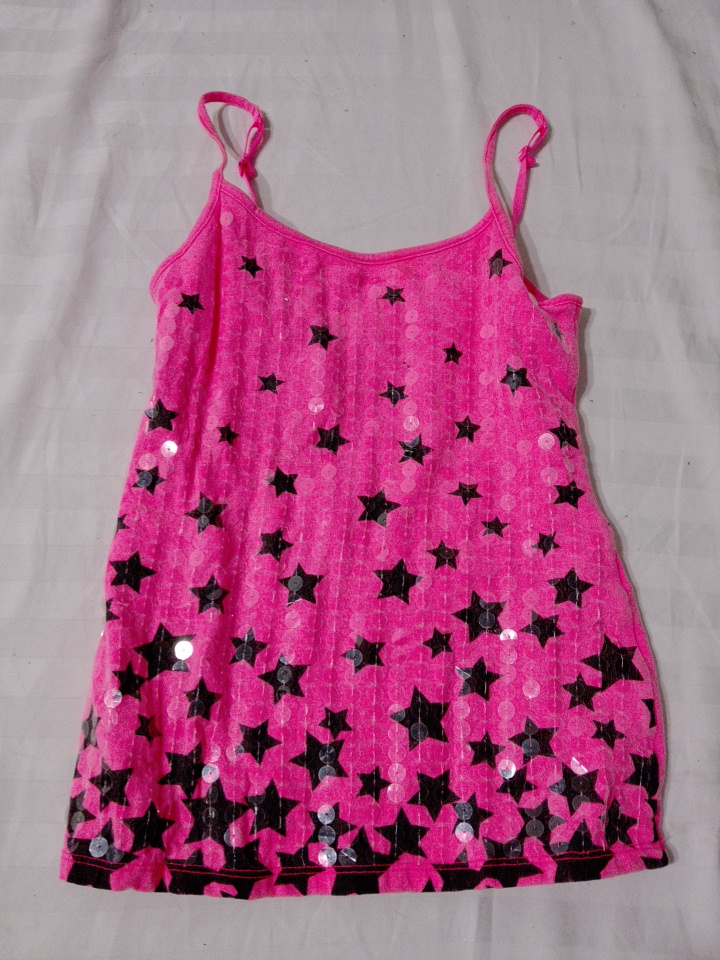 Pink Star Sequined Cami Top