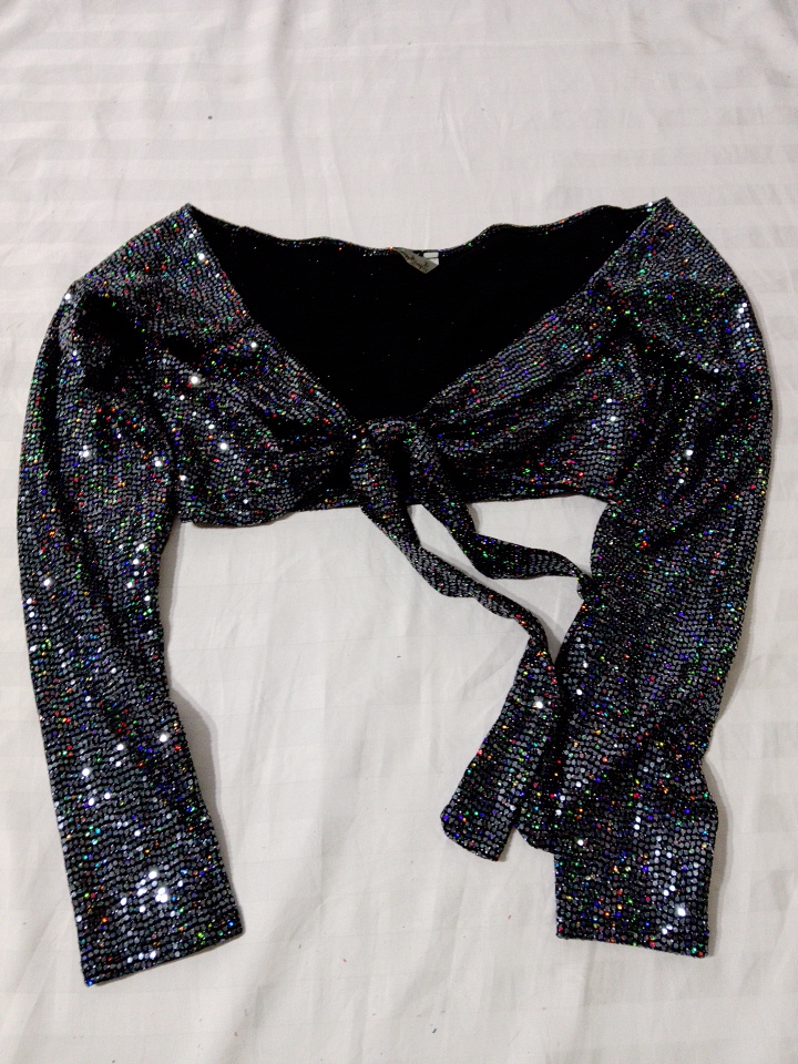 Paillettiertes Langarmoberteil