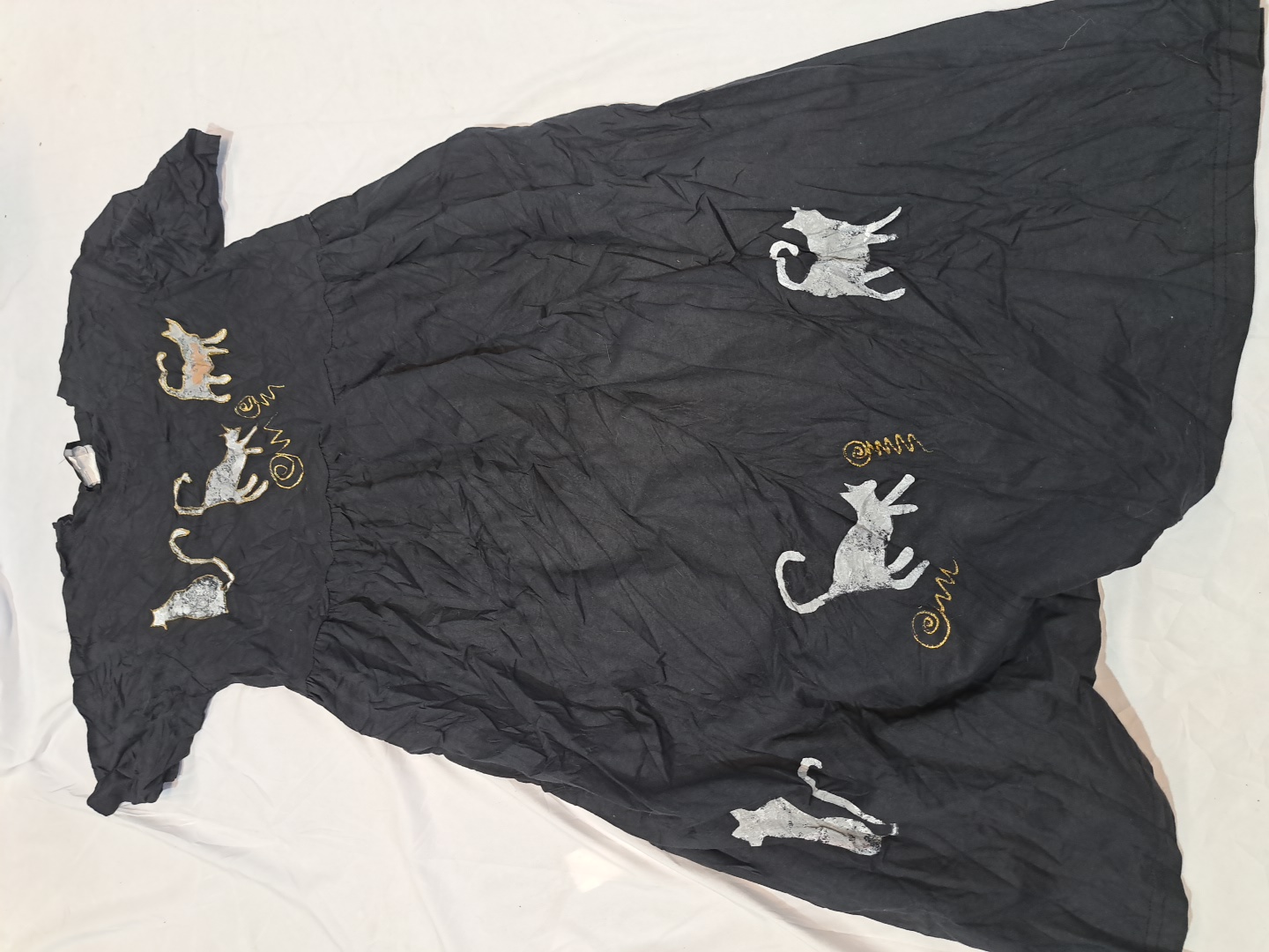 Black Cat-Themed Dress