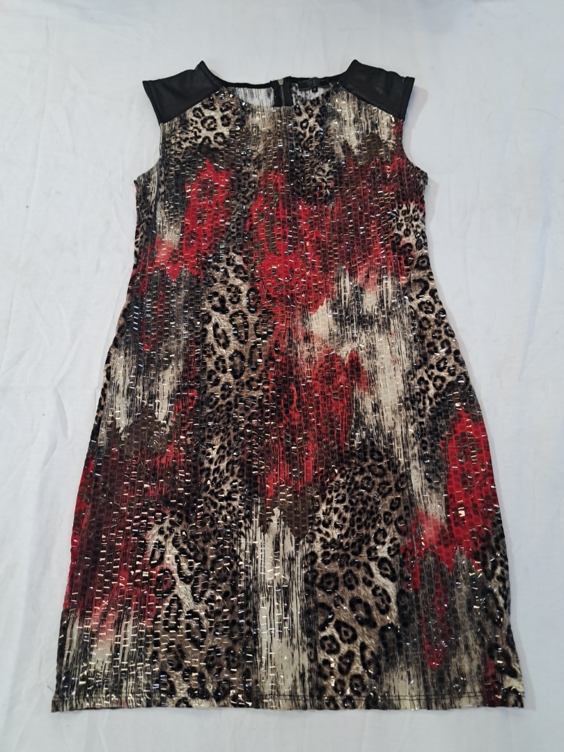 Animal Print Sequin Dress