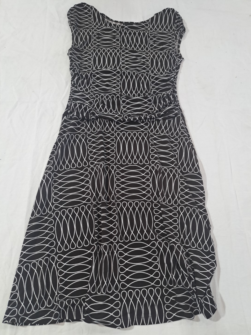 Black and White Patterned Dress