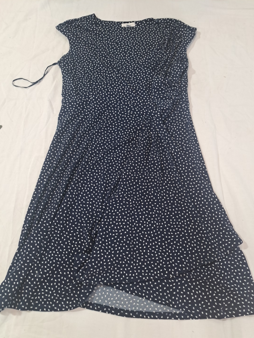 Abito a pois blu navy da donna