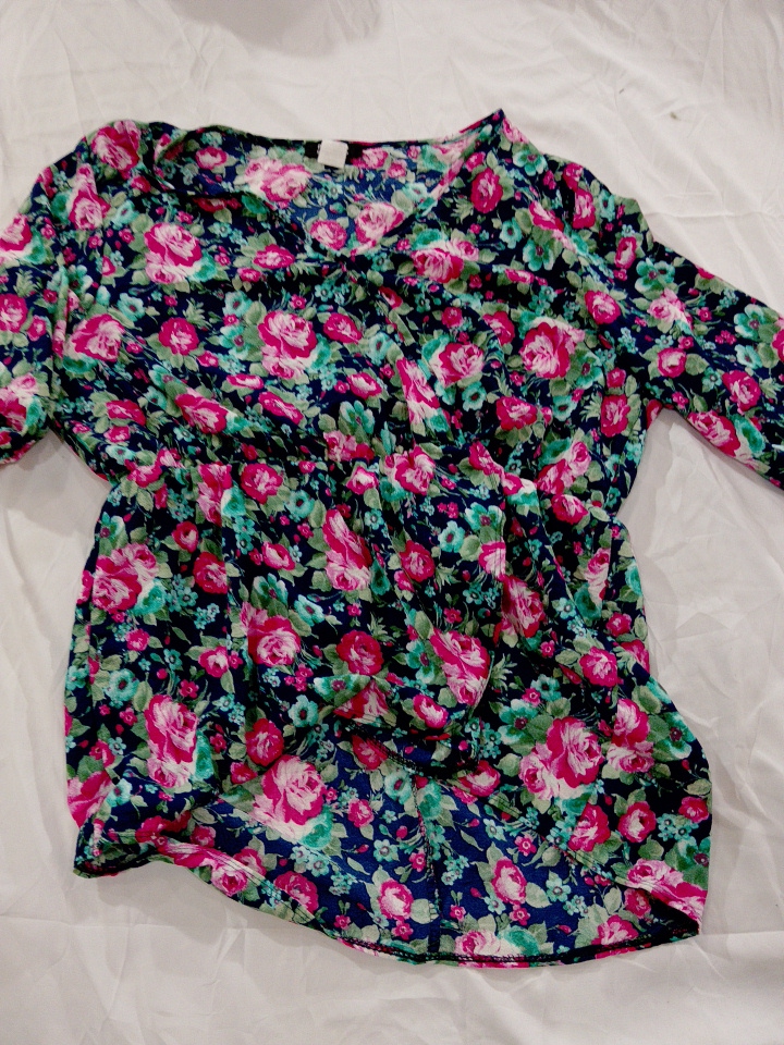 Top a Peplo Floreale