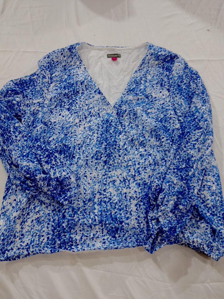 Blusa floreale blu
