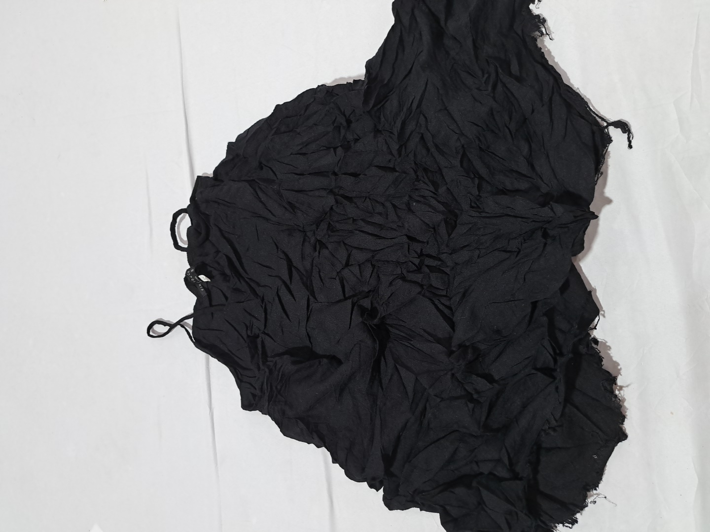 Black Ruffled Top