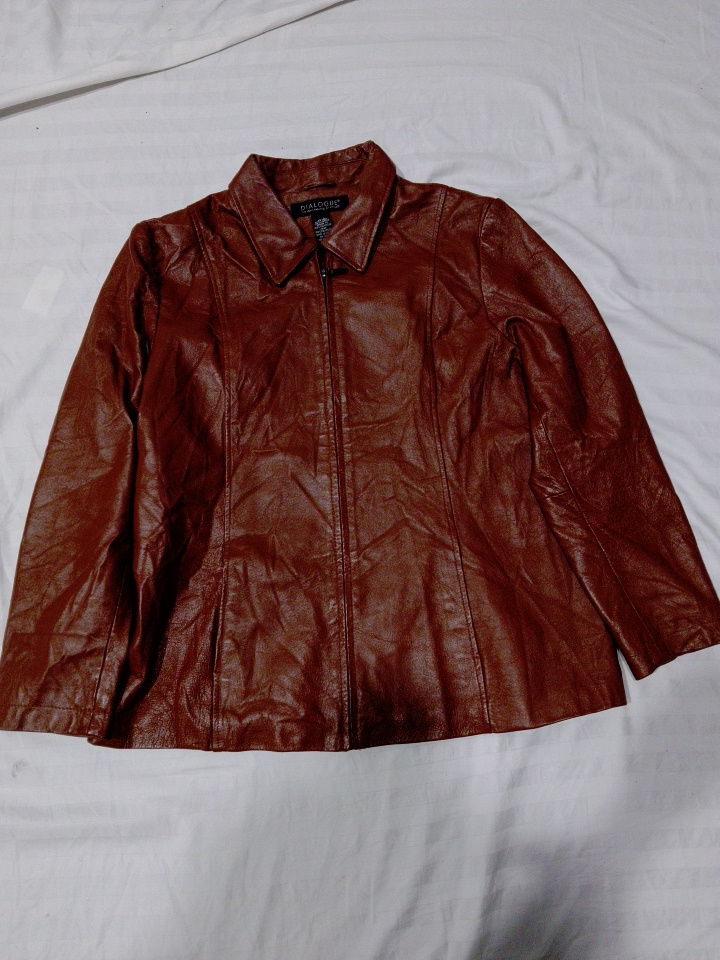 Jaqueta de Couro Marrom