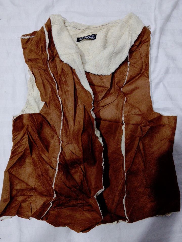 Veste en daim marron