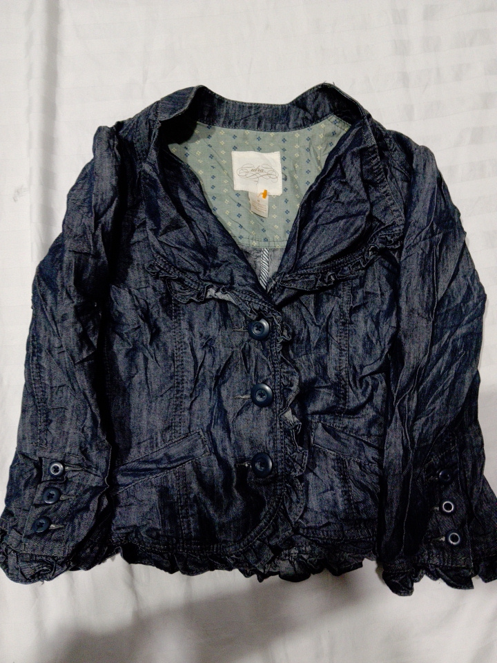Veste en denim bleu foncé Eidra