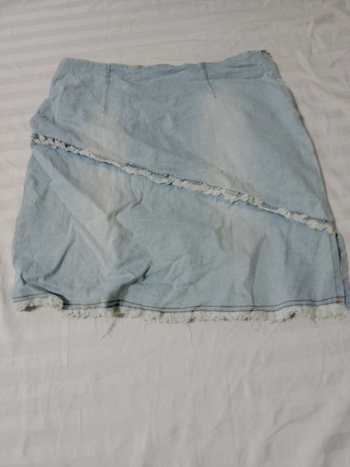 ライトブルー デニム ミニスカート