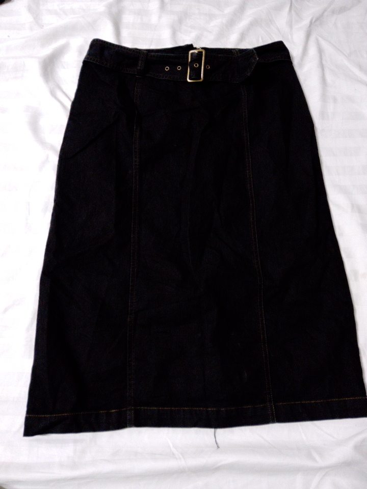 Black Denim Skirt