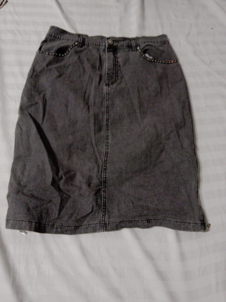 Lafei-Nier Jupe en denim gris