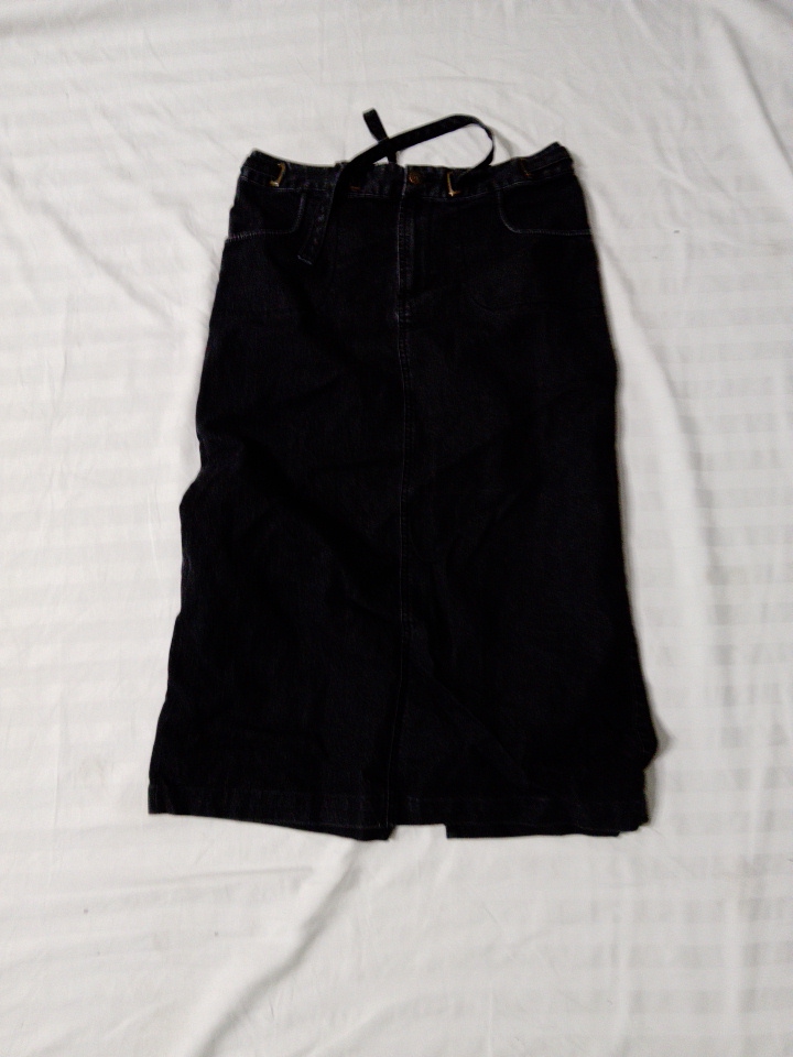 Black Denim Skirt