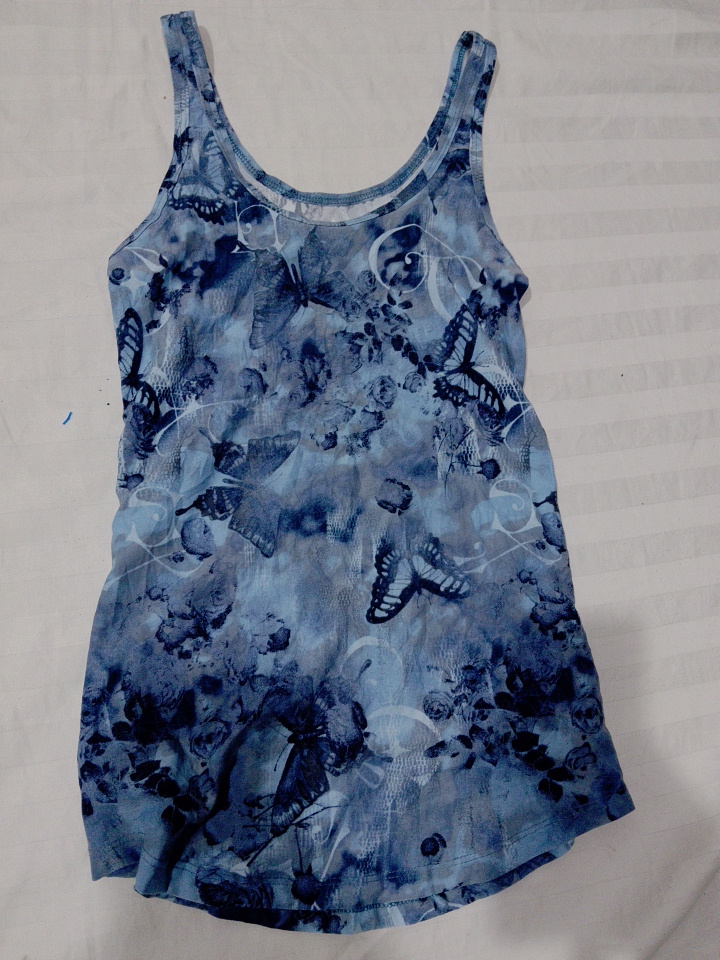 Canotta Blu Farfalla