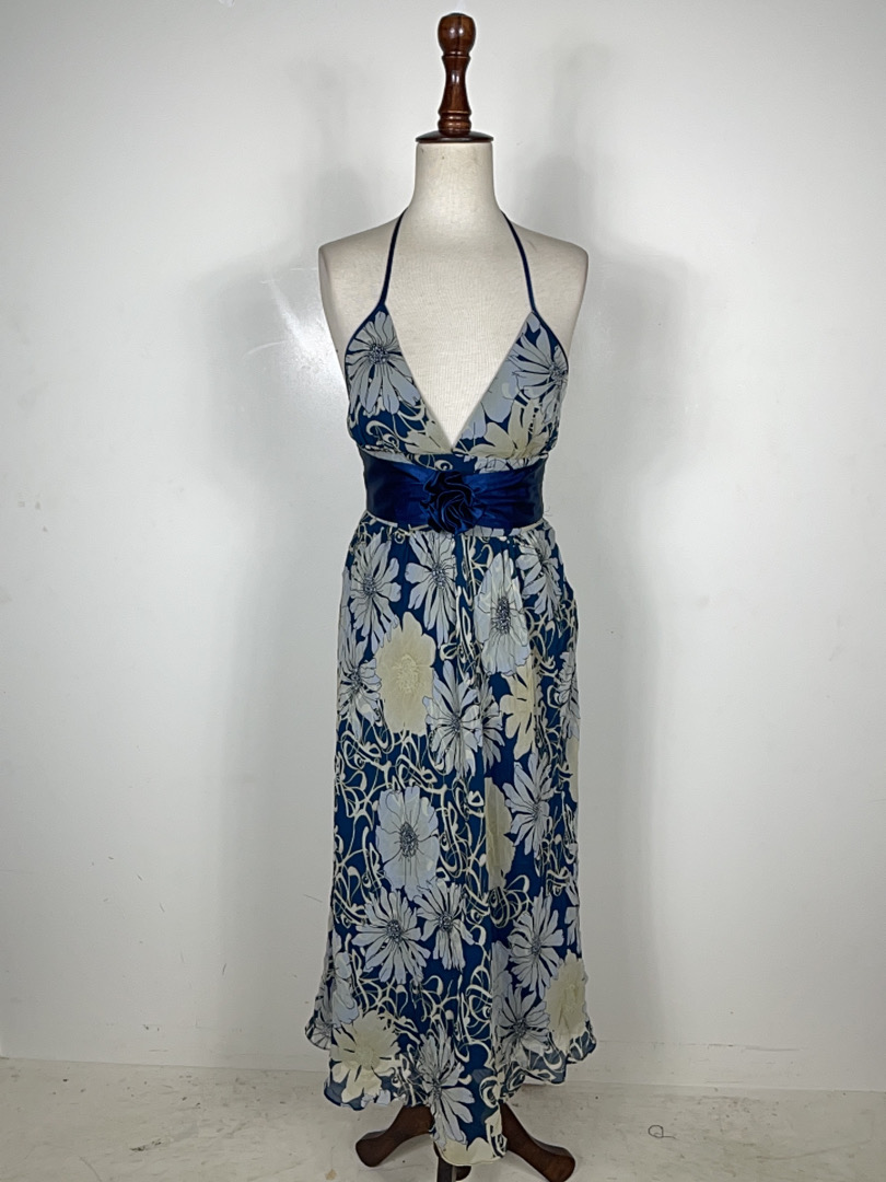 BCBG Paris Floral Halter Neck Dress