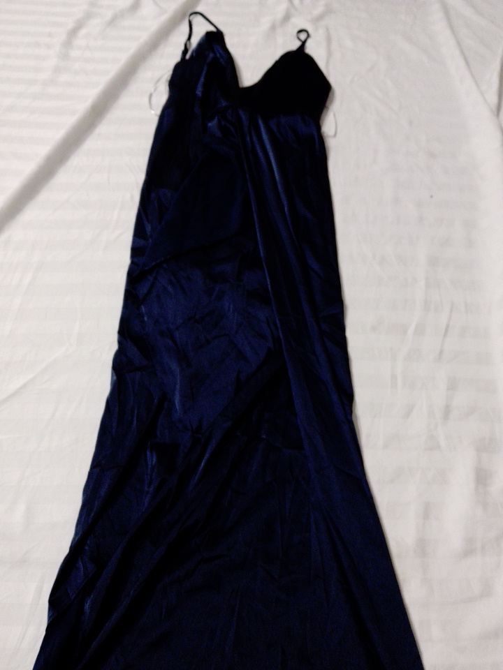 Blue Satin Dress